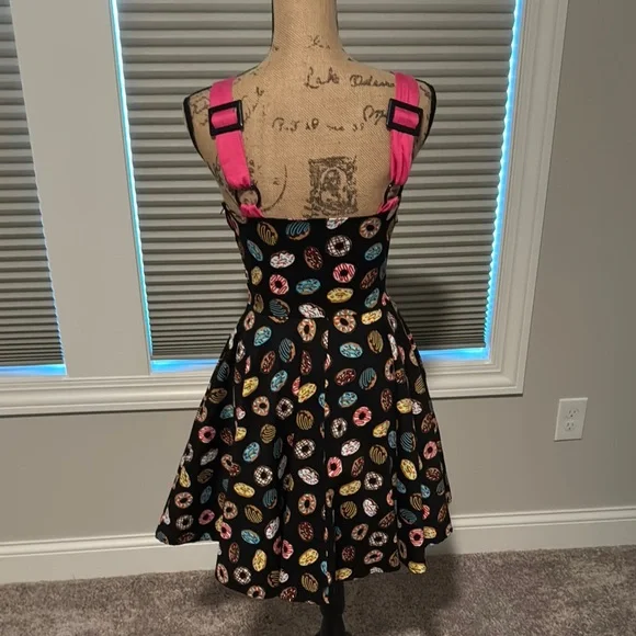 Pinup Couture Pink and Black Fit and Flare Sundress - Picture 3 of 4